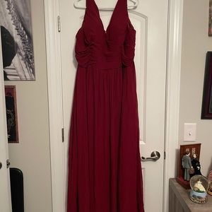 DaVinci Bridesmaid Dress Plus Size 28W (fits as 24) maroon, dark red, claret